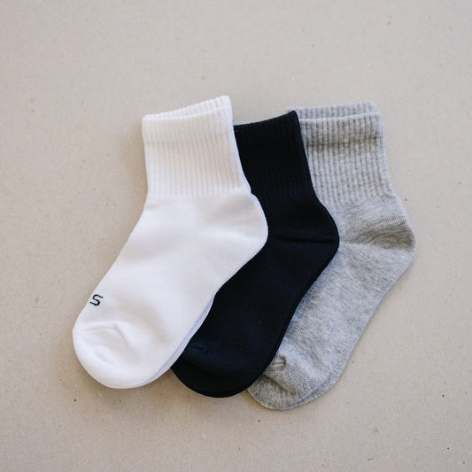 Crew Socks Basic Solid 3 Pack