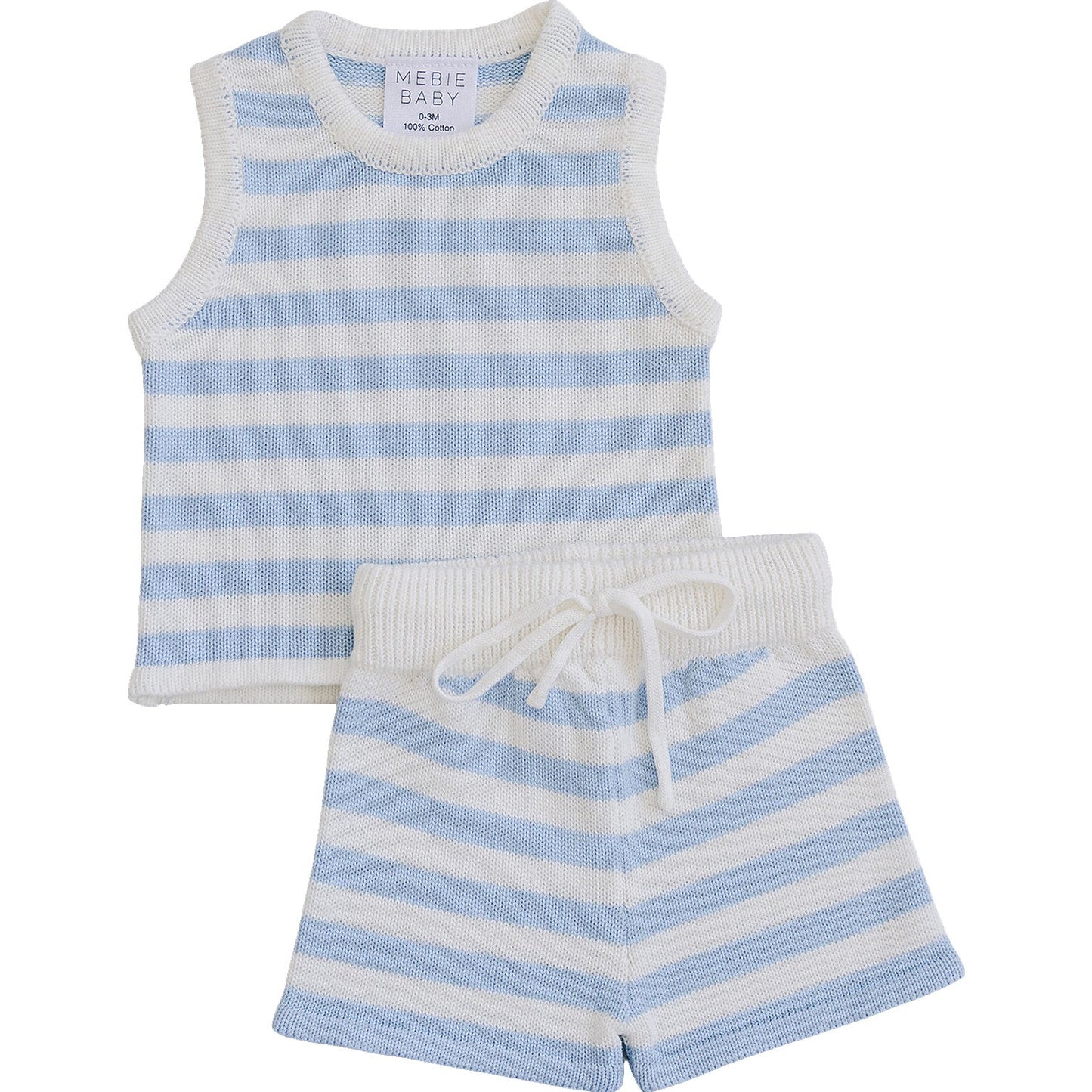 Blue Stripe Short Tank Set