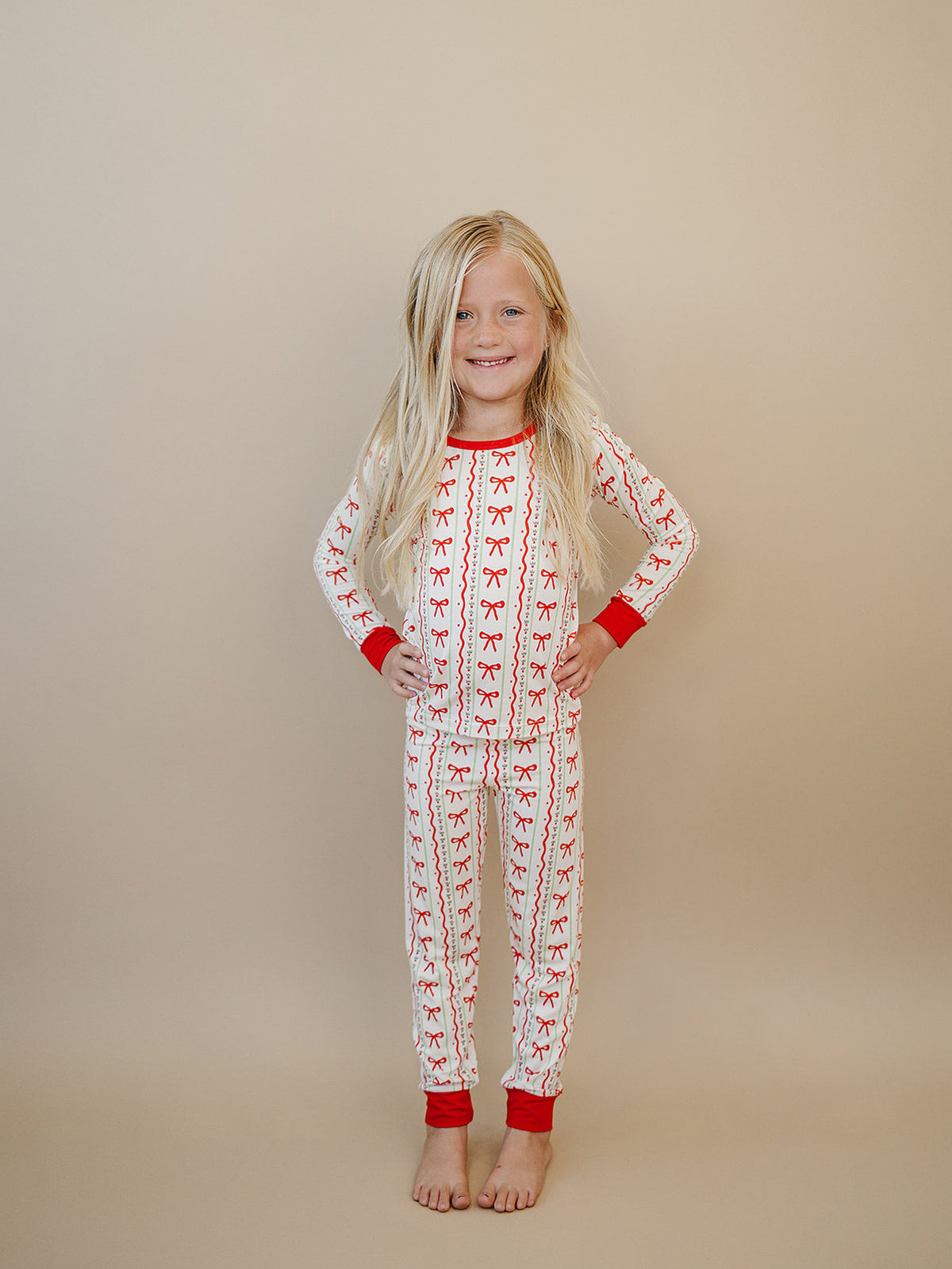 Bamboo Two Piece Set | Christmas Bows