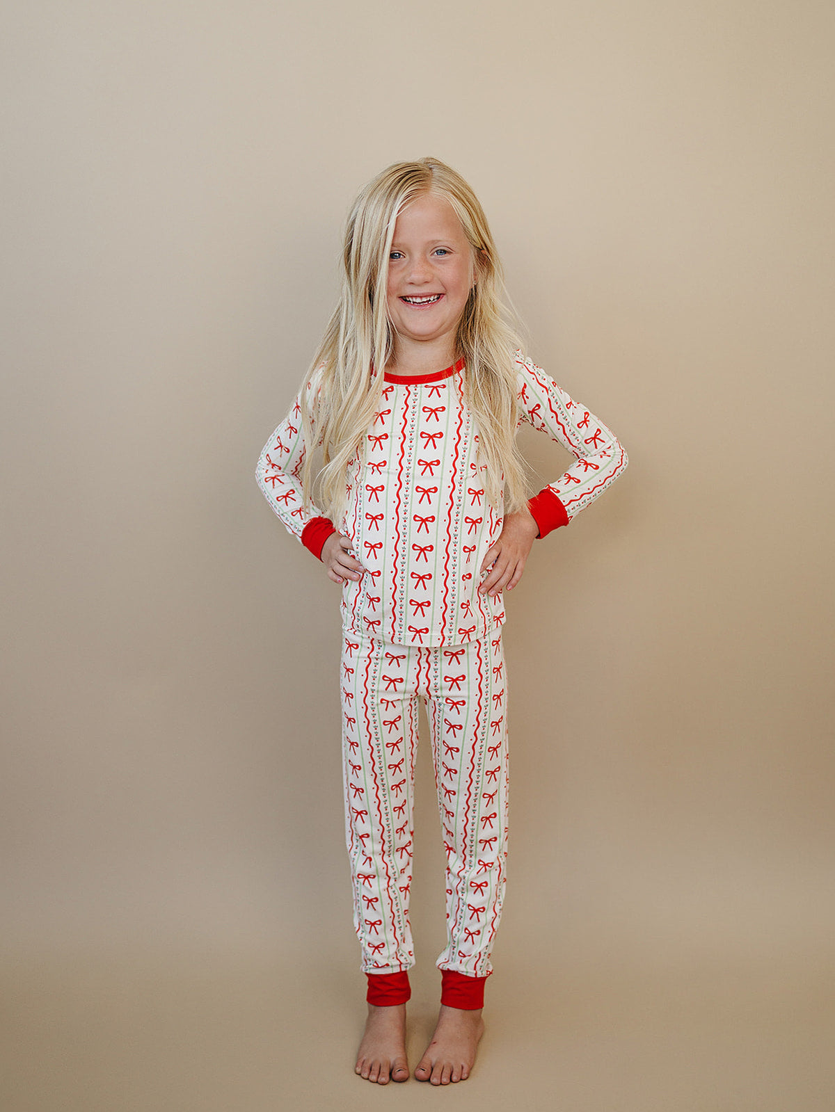 Bamboo Two Piece Set | Christmas Bows