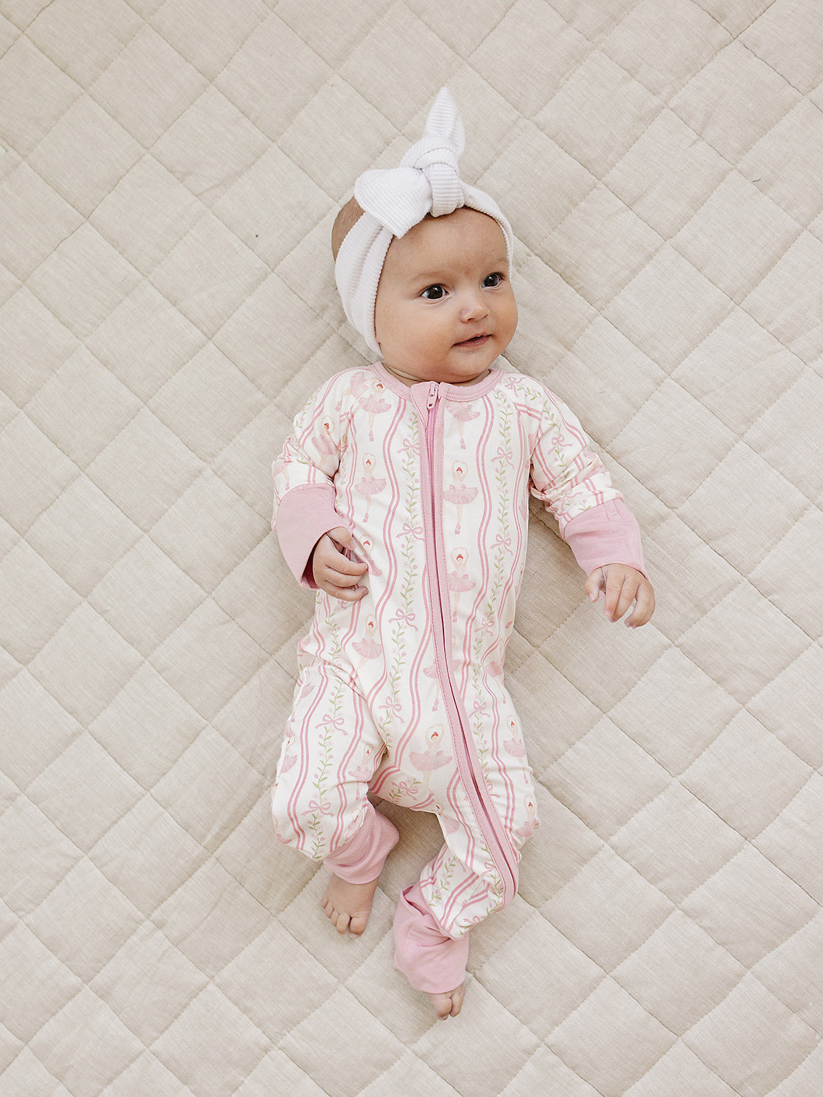 Bamboo Zip Romper | Little Ballerina