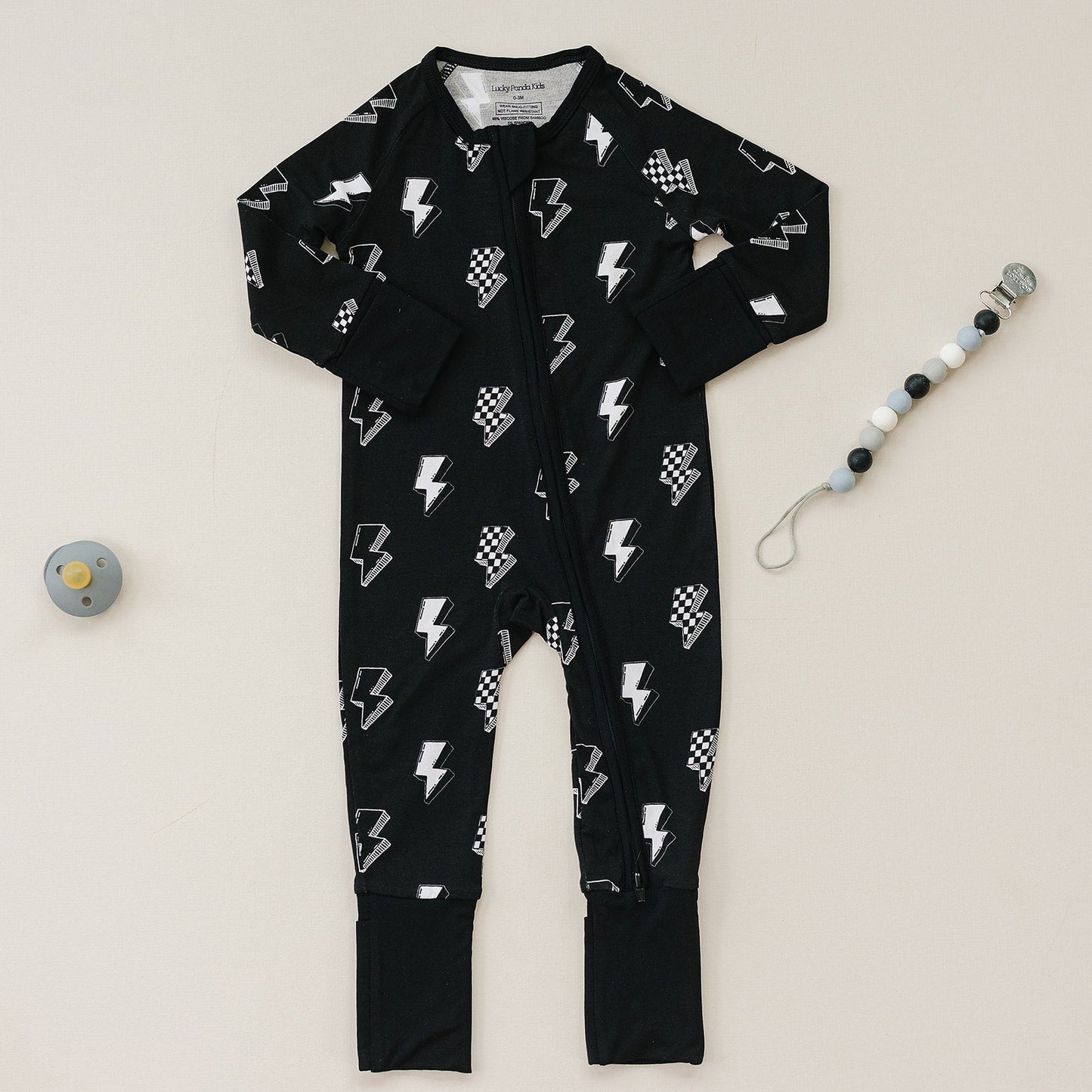 Bamboo Zip Romper | Ink Bolts