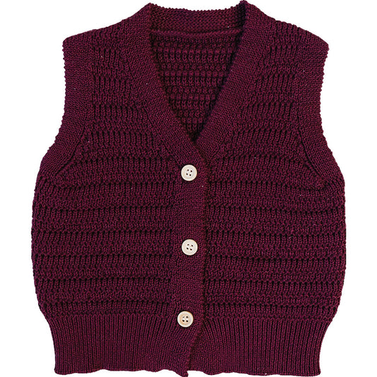 Burgundy Knit Vest