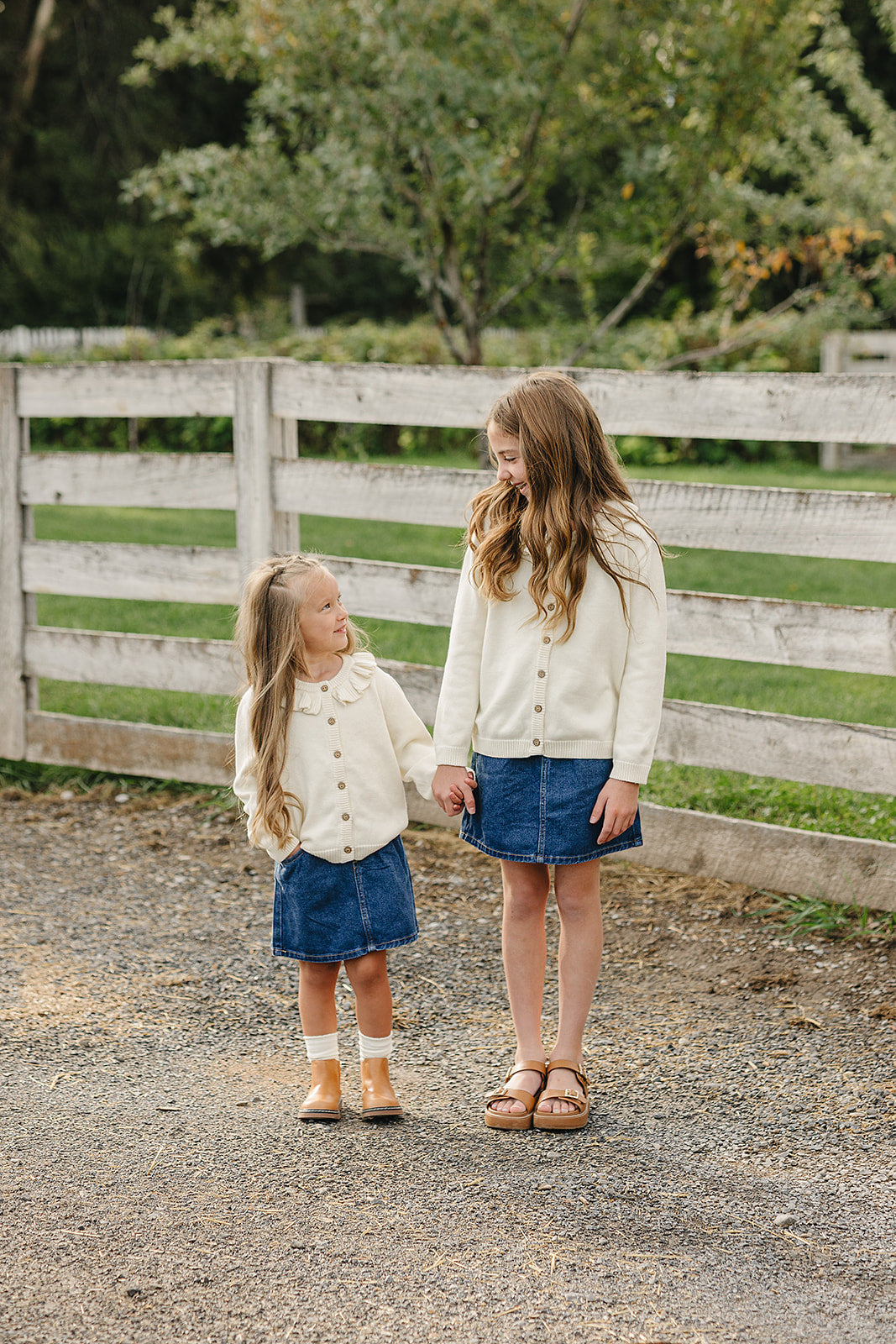 Cream Ruffle Knit Cardigan
