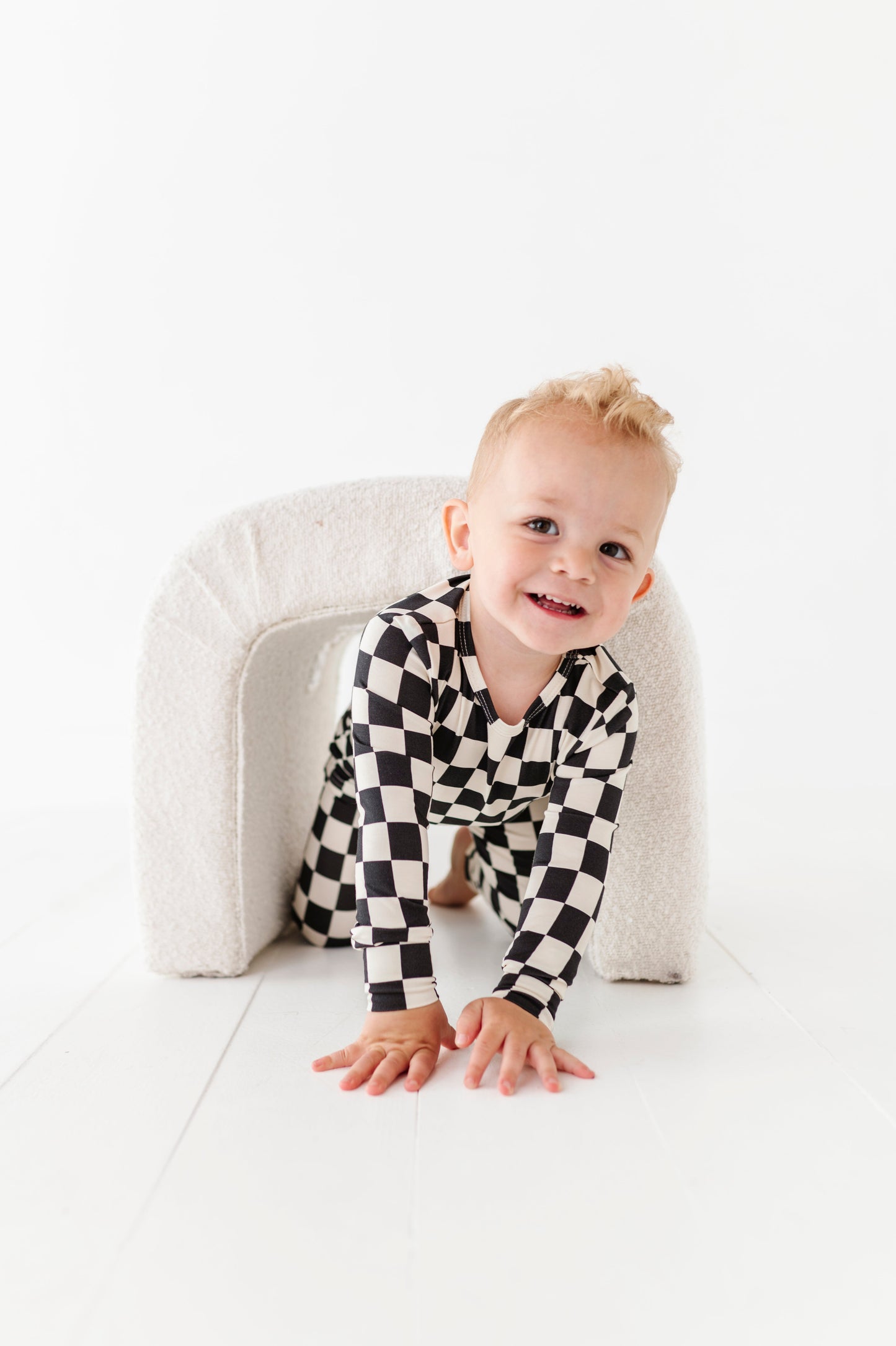 BAMBOO - BLACK CHECKERED 2 PC