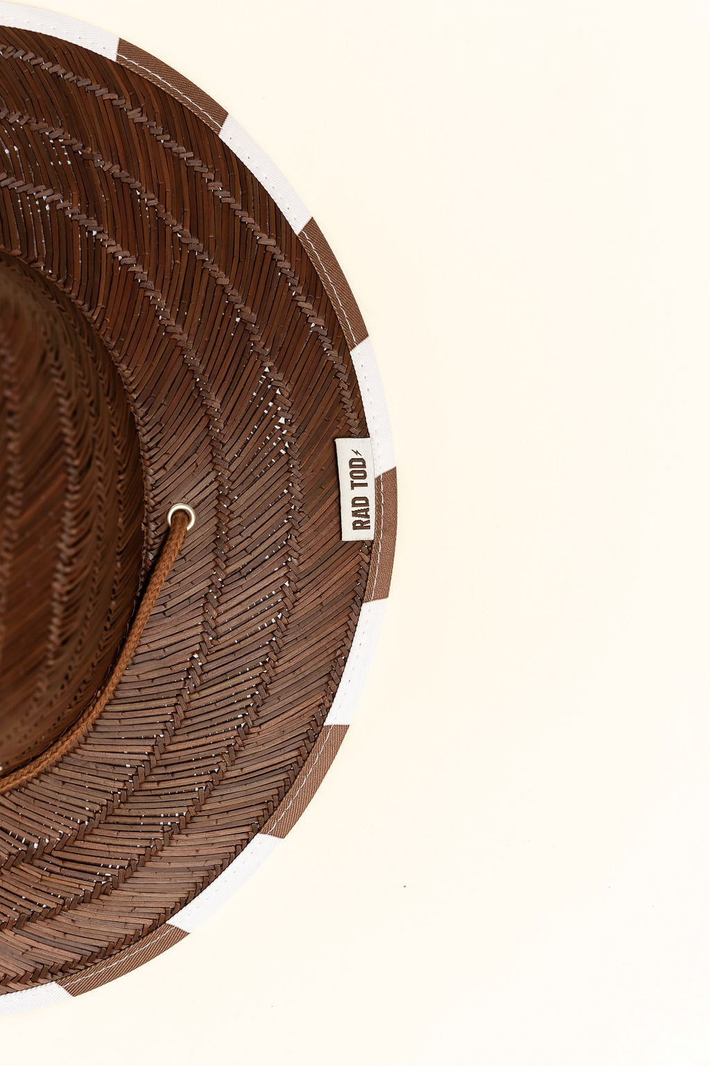 TODDLER STRAW HAT - CACAO CHECKS
