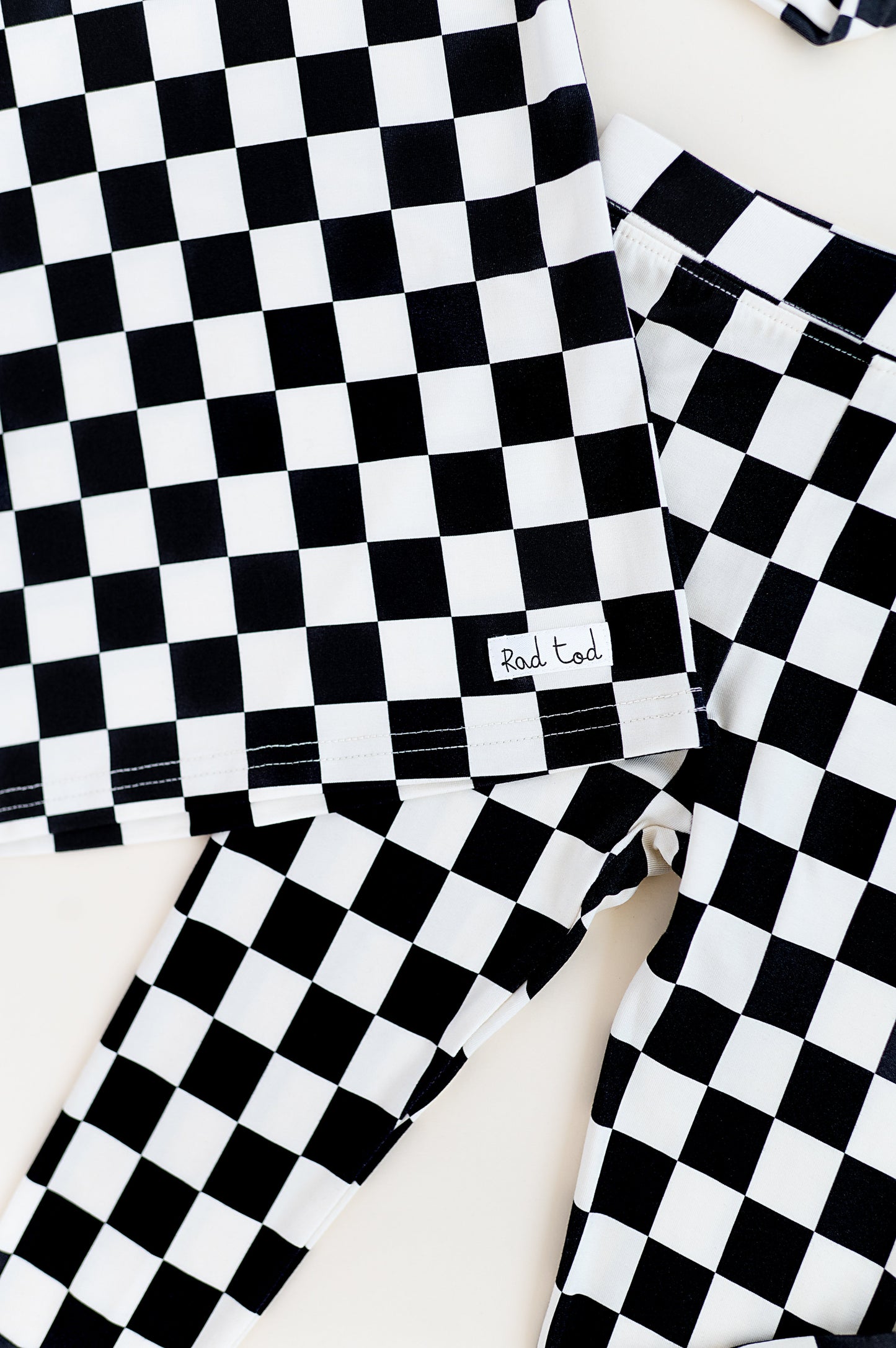 BAMBOO - BLACK CHECKERED 2 PC
