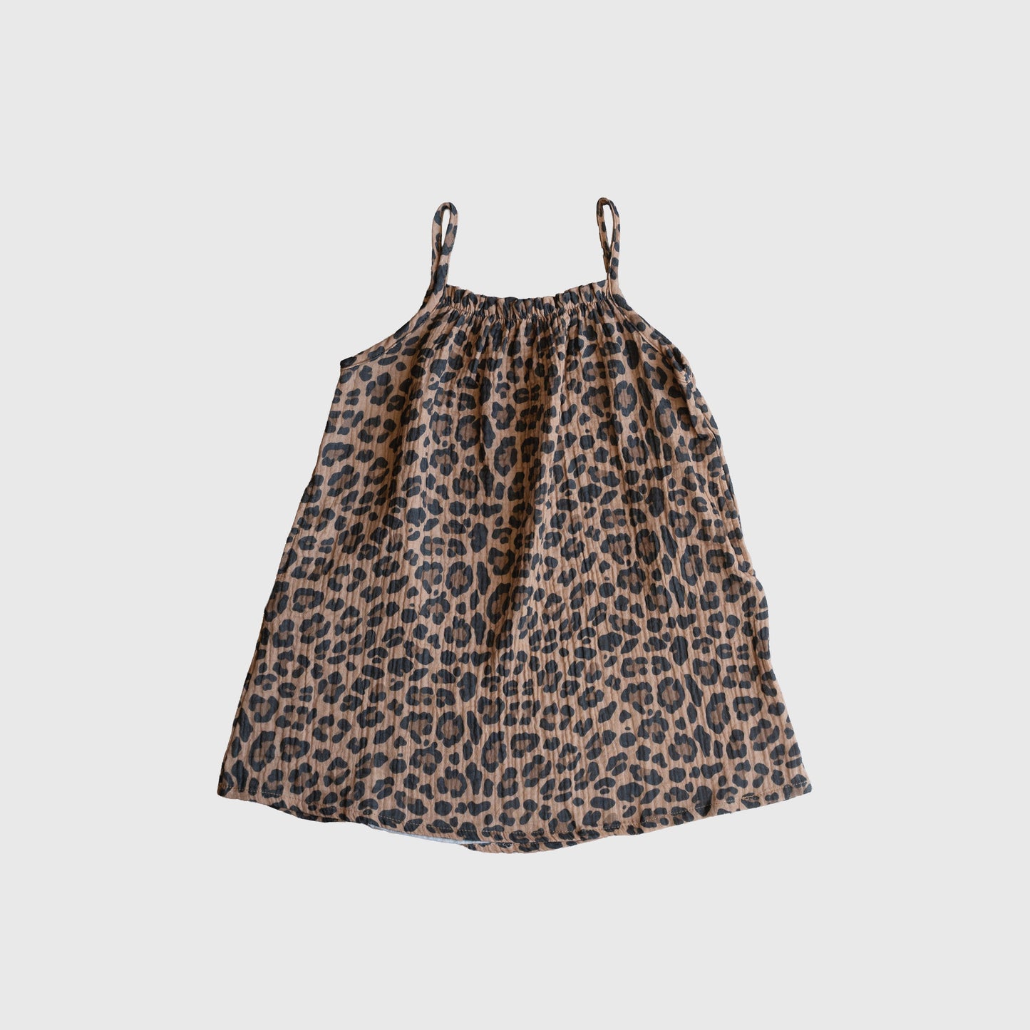 Child Muslin Sleeveless Dress | Leopard