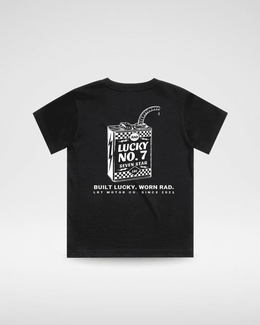 LUCKY NO. 7 TEE - BLACK