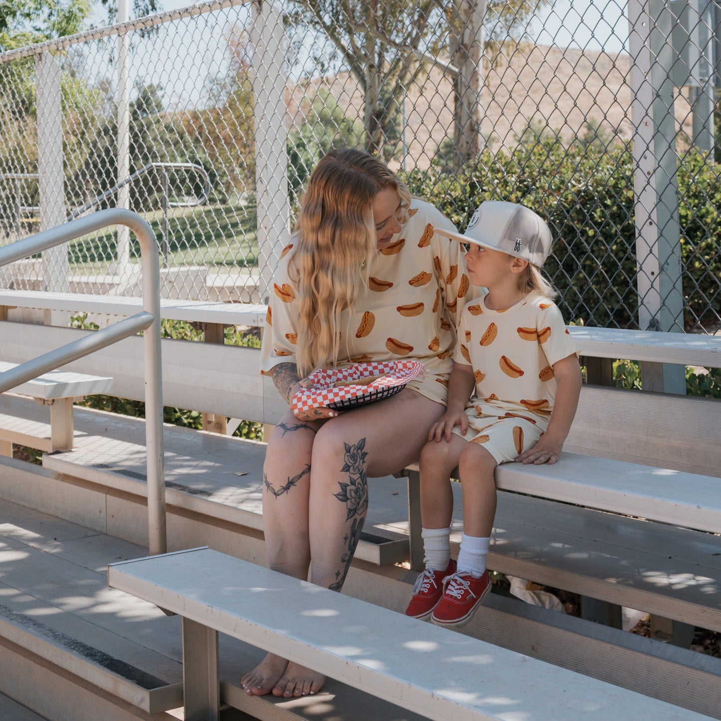 Women's Bamboo Short Set | Hot Dogs