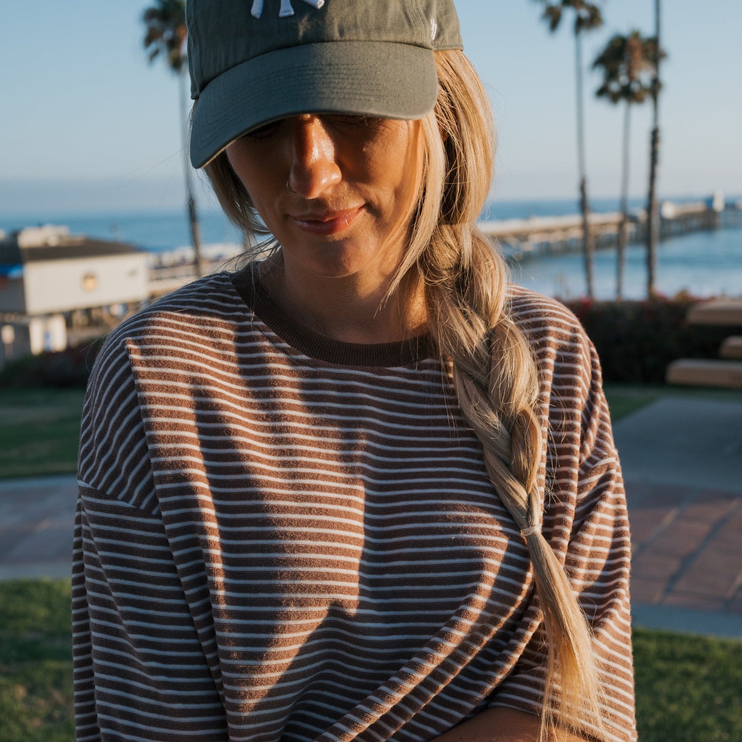 Women's Terry Short Set | Cola Stripe