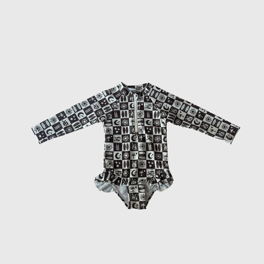 Girl's Long Sleeve Swimsuit | Summer Check