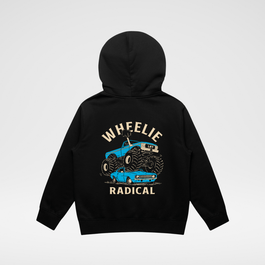 THE WHEELIE RADICAL HOODIE - RECYCLED BLACK