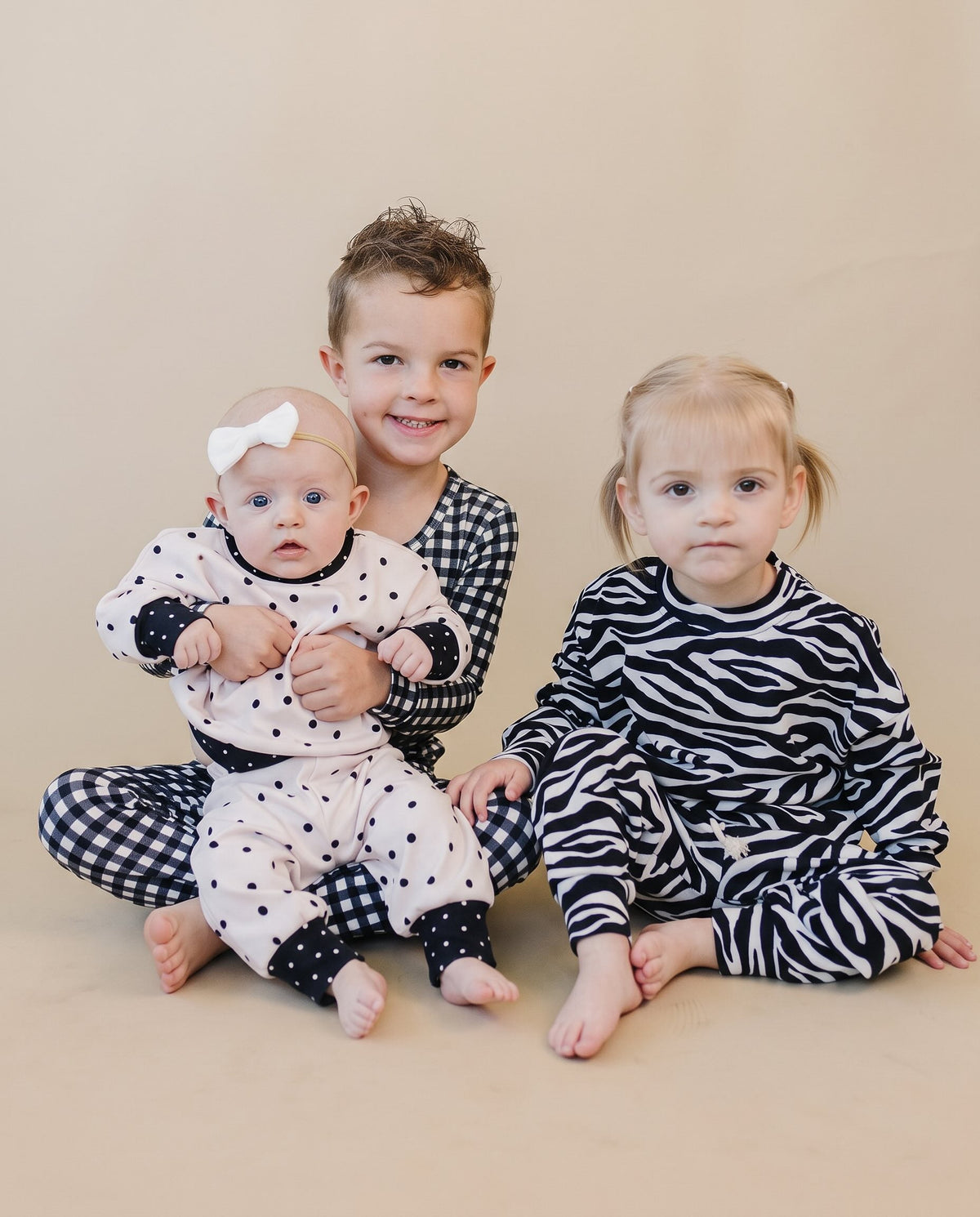 Bamboo Two Piece Set | Black Gingham