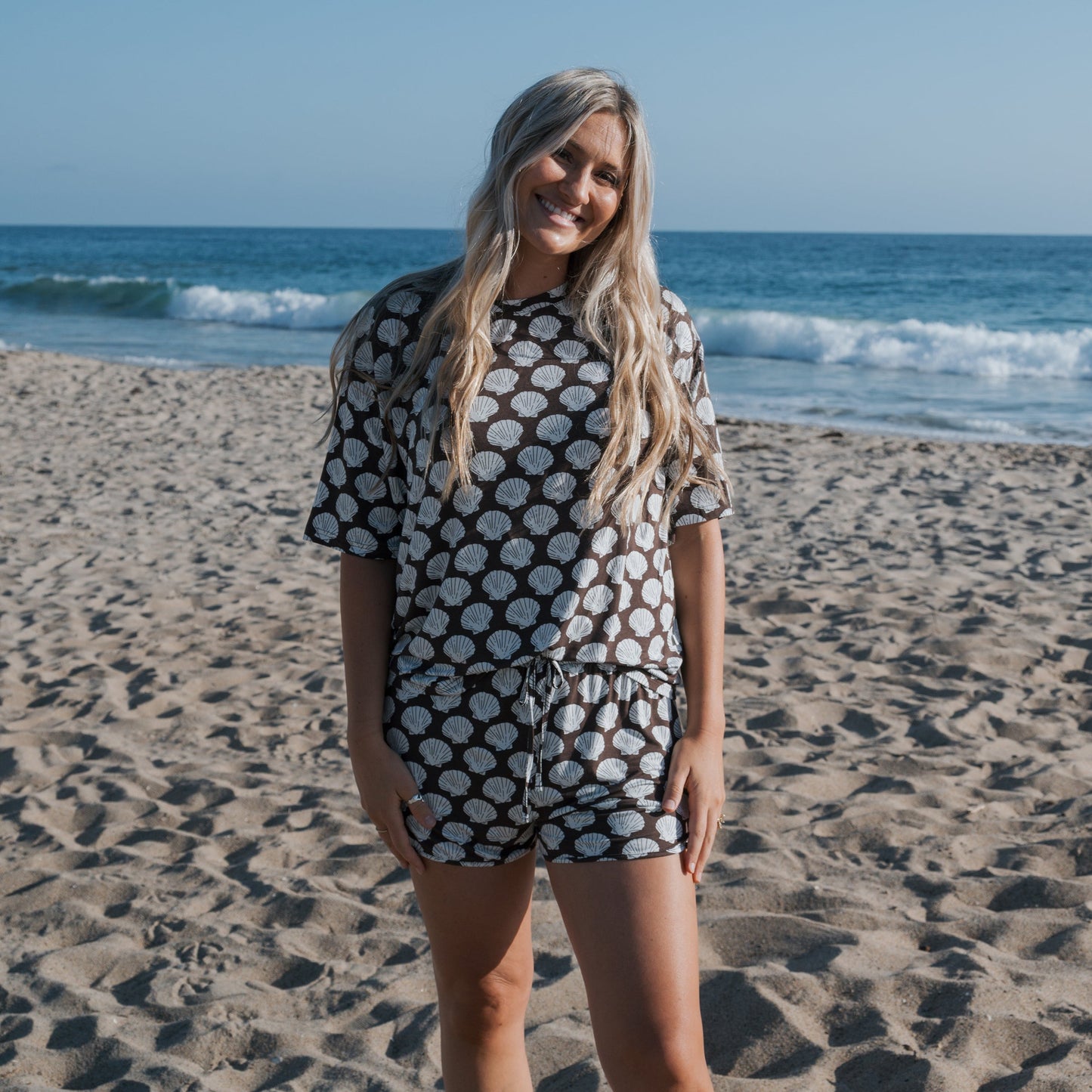 Women's Bamboo Short Set | Seashells